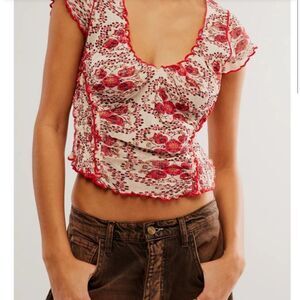 NWT Oh My Baby Tee by Free People in Sand Combo Size: M